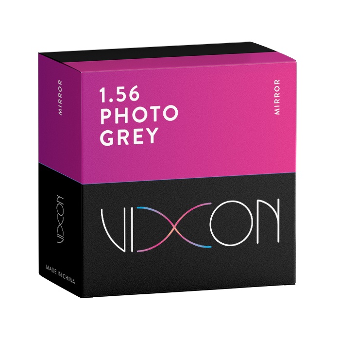 Vixon 1.56 Foto Gris Semiterminado Visión Simple 70 Mirror Icy Blue