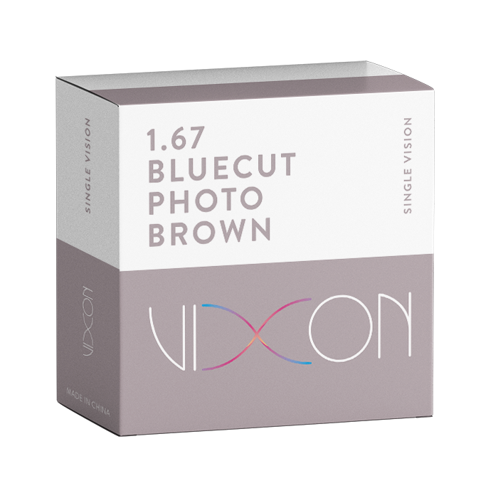 Vixon 1.67 Bluecut Foto Marrón SPIN Semiterminado Visión Simple 75 AR