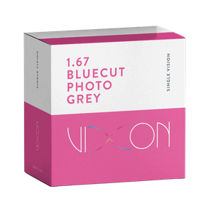 Vixon 1.67 Bluecut Foto Gris SPIN Semiterminado Visión Simple 75 AR
