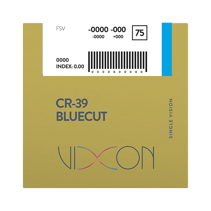 Vixon CR39 Bluecut Terminado Visión Simple 70 AR Rango Extendido