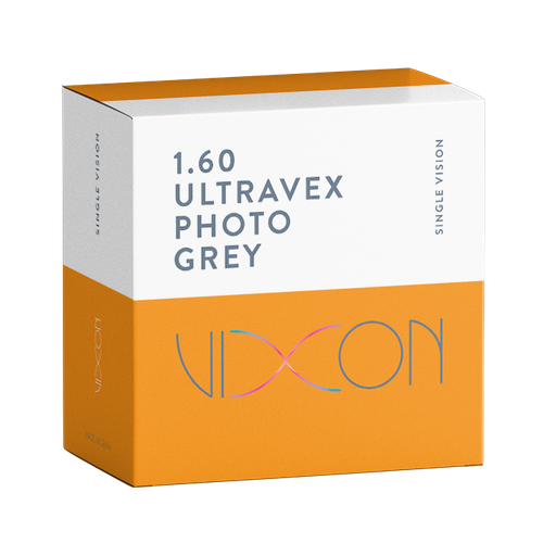 1.60 ULTRAVEX BLUECUT FOTOCROMATICO GRIS SEMITERMINADO VISION SIMPLE